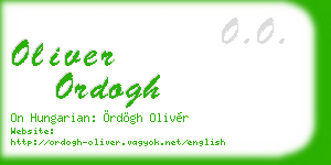oliver ordogh business card